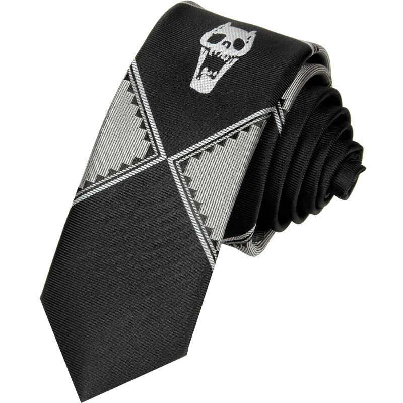 Tie Bizarre Adventure Skull Lazy Zipper Heren