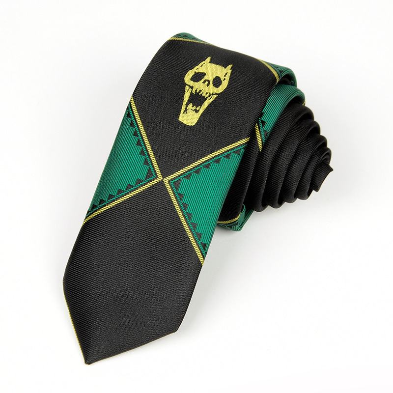 Tie Bizarre Adventure Skull Lazy Zipper Heren