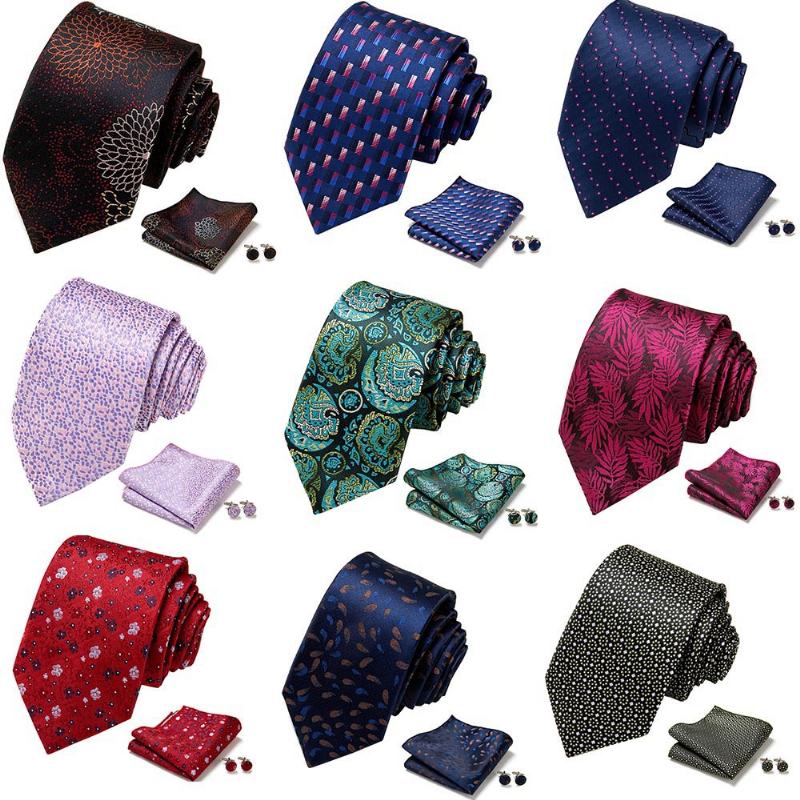 Tie Heren Zakelijke Professionele Jurk 3-delige Set Gestreepte Geschenkdoos Polyester Zijde 7.5 cm Verpakking