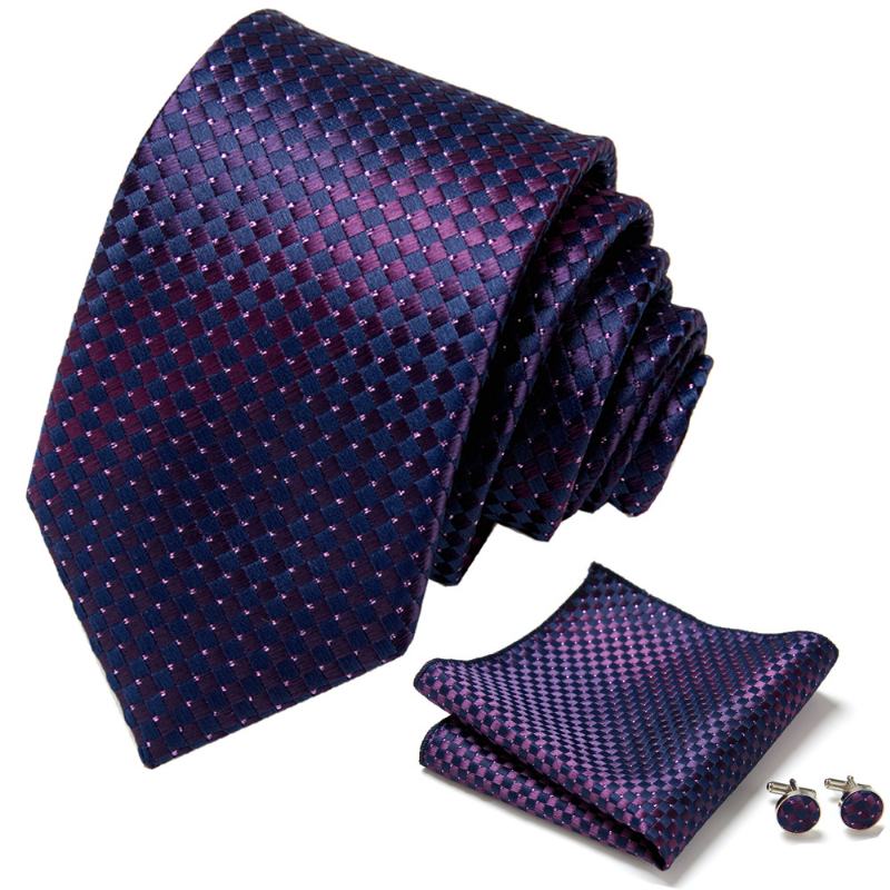 Tie Heren Zakelijke Professionele Jurk 3-delige Set Gestreepte Geschenkdoos Polyester Zijde 7.5 cm Verpakking