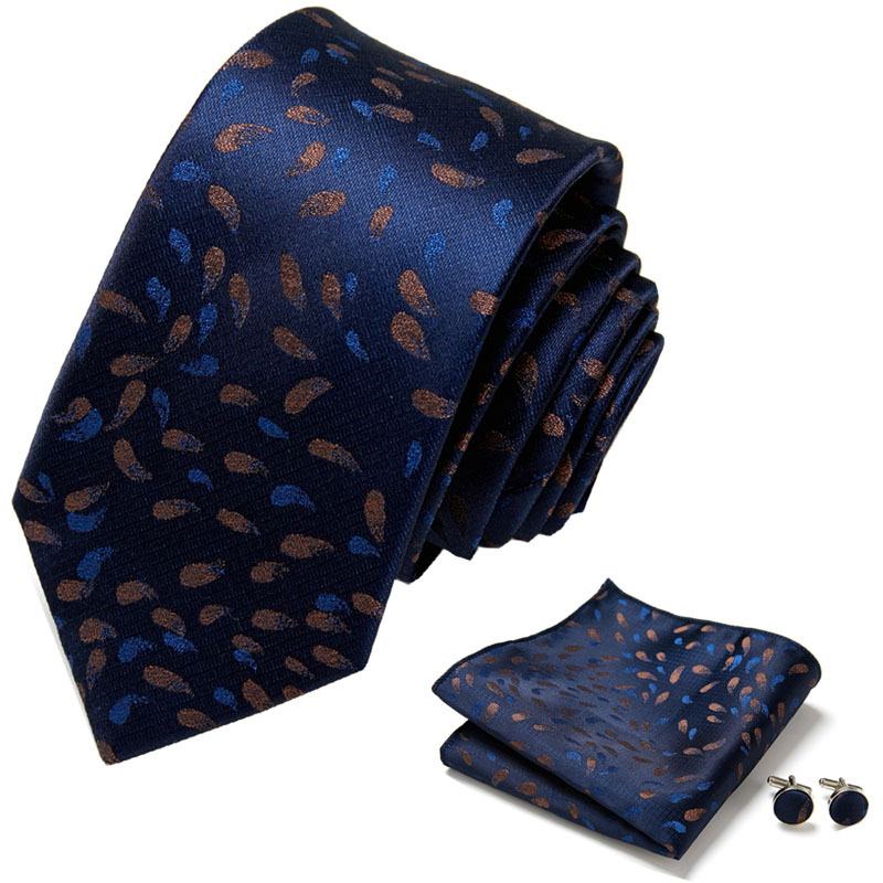 Tie Heren Zakelijke Professionele Jurk 3-delige Set Gestreepte Geschenkdoos Polyester Zijde 7.5 cm Verpakking