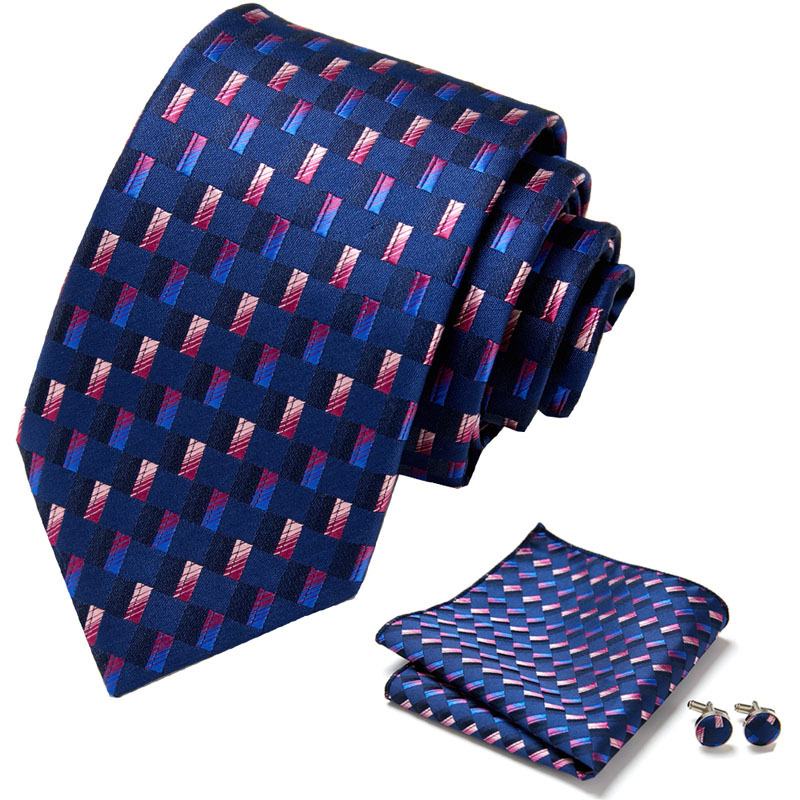 Tie Heren Zakelijke Professionele Jurk 3-delige Set Gestreepte Geschenkdoos Polyester Zijde 7.5 cm Verpakking