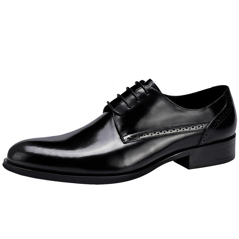 Formele Lederen Schoenen Heren Britse Brogue Gesneden Koeienhuid Retro Herenschoenen Business Casual