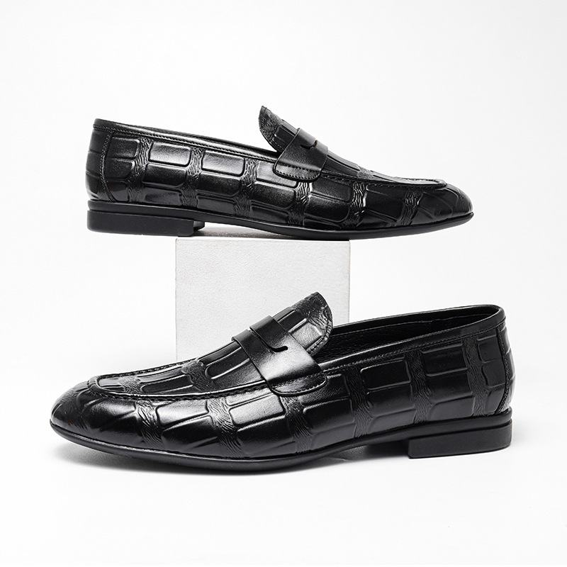 Herfst Casual Leren Schoenen Heren Zakelijke Trend Lichte Ademende Slip-on Lederen Loafers