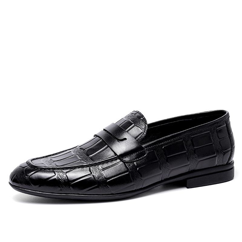 Herfst Casual Leren Schoenen Heren Zakelijke Trend Lichte Ademende Slip-on Lederen Loafers