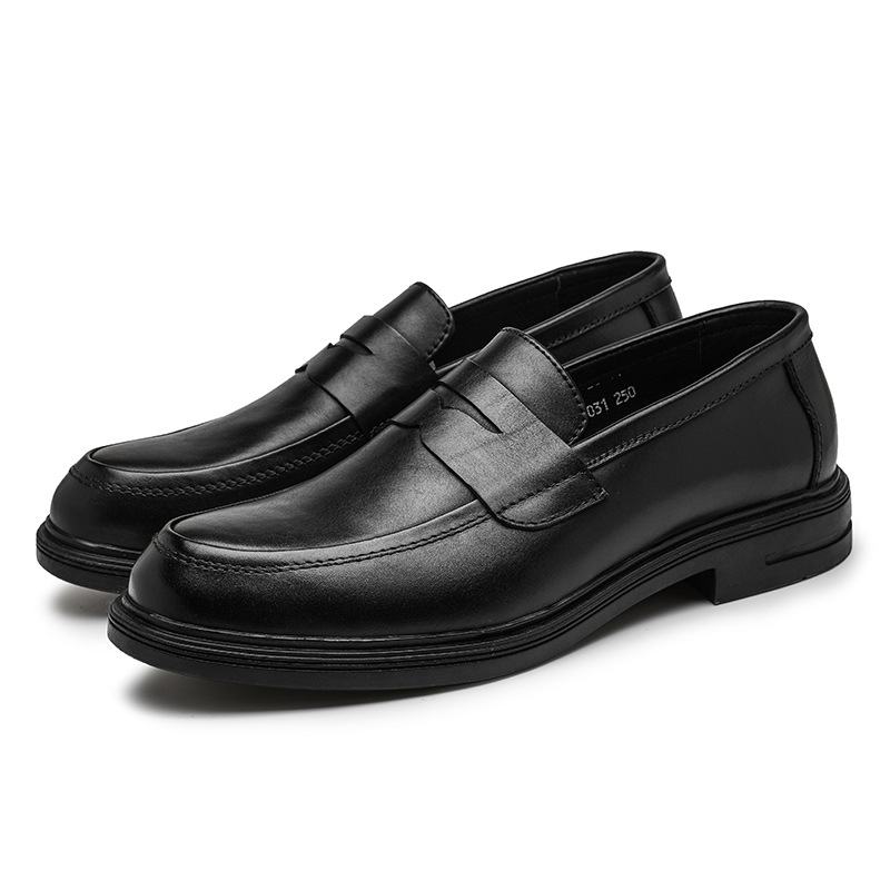 Leren Herenschoenen Casual Teenlaag Lederen Zakelijke Kantoor Loafers Bruiloft Jeugdschoenen