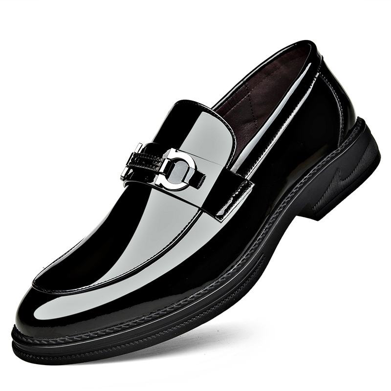 Leren Schoenen Heren Loafers Casual Herenschoenen Trendy Heldere Britse All-match Zakelijke Formele