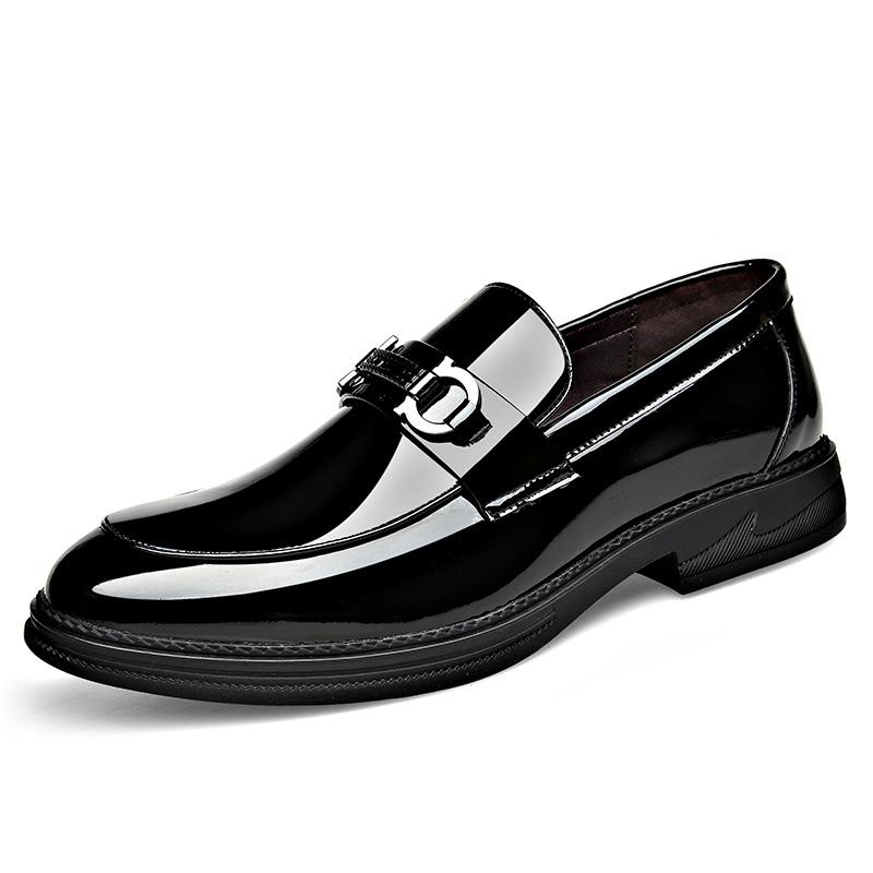 Leren Schoenen Heren Loafers Casual Herenschoenen Trendy Heldere Britse All-match Zakelijke Formele