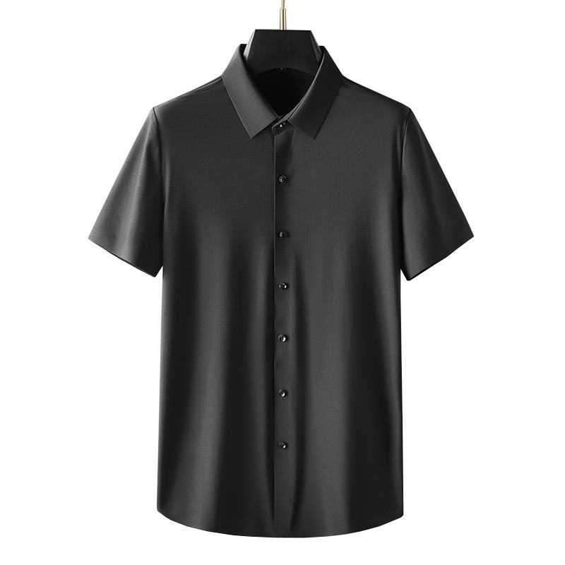 Licht Luxe Merk Mannen Zomer Naadloze Ijs Zijde Korte Mouwen Casual Top Kleding Half T-shirt Shirt