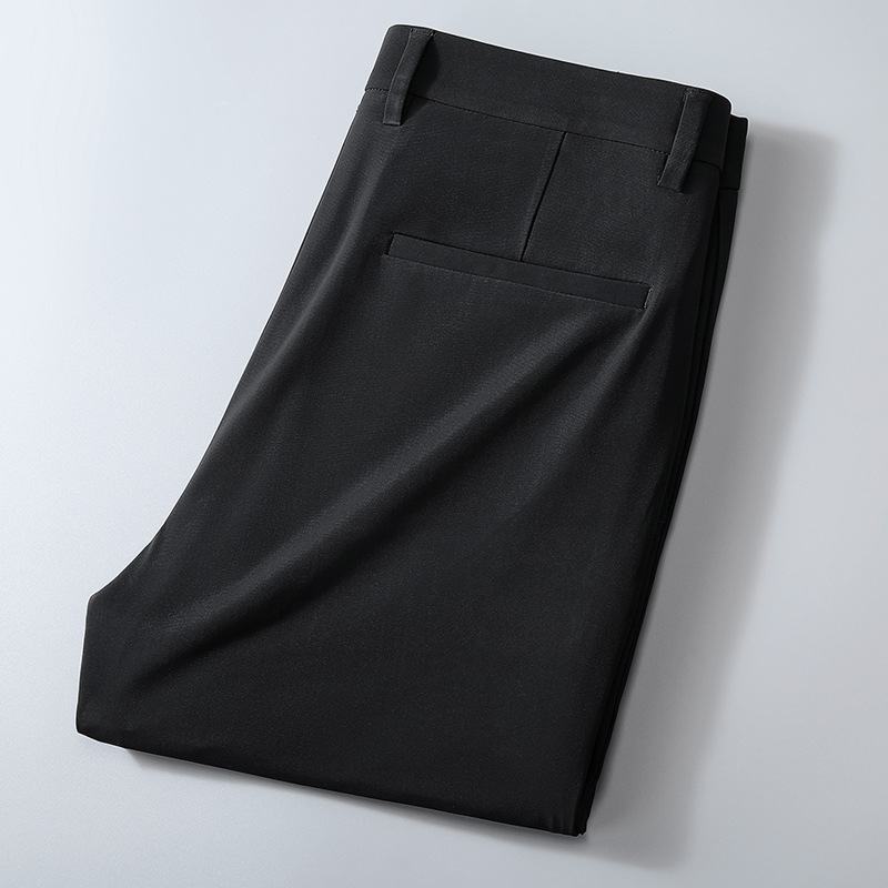 High-end Ijszijde Broek Heren Zomer Dunne Zakelijke Casual Sneldrogende Drape Vader Hoogwaardige Lange