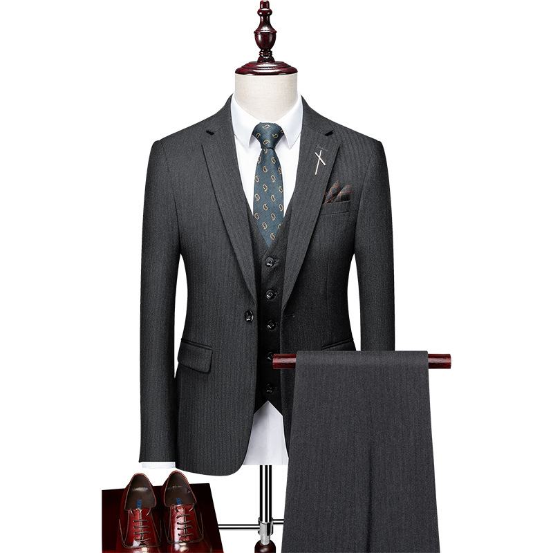 Pak Heren Driedelig Business Casual Professionele Aankleden Bruidsjonkers Bruidegom Trouwjurk