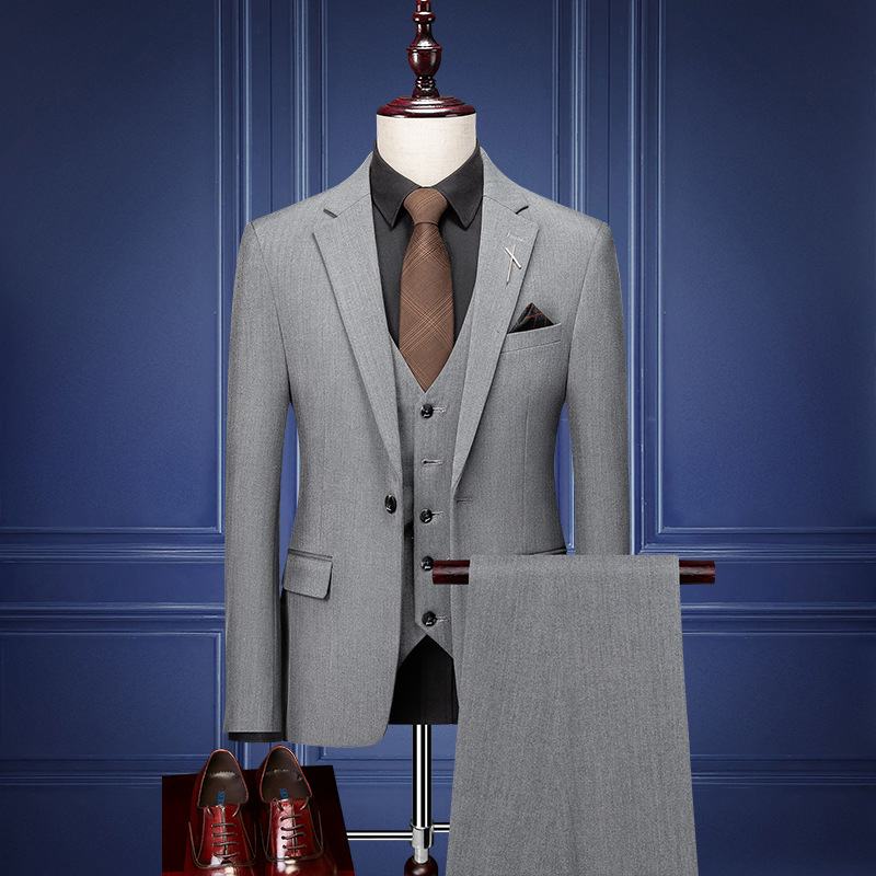 Pak Heren Driedelig Business Casual Professionele Aankleden Bruidsjonkers Bruidegom Trouwjurk