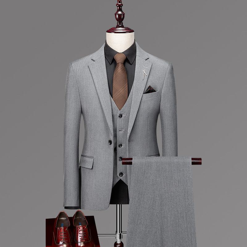 Pak Heren Driedelig Business Casual Professionele Aankleden Bruidsjonkers Bruidegom Trouwjurk