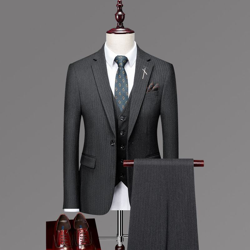 Pak Heren Driedelig Business Casual Professionele Aankleden Bruidsjonkers Bruidegom Trouwjurk