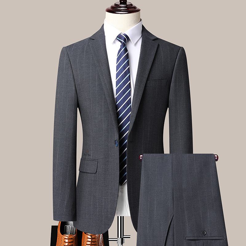 Pak Heren Tweedelige Business Casual Professionele Formele Jurk Bruidsjonkers Bruidegom Trouwjurk Lente Zomer