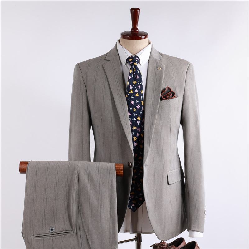 Pak Heren Tweedelige Business Casual Professionele Formele Jurk Bruidsjonkers Bruidegom Trouwjurk Lente Zomer