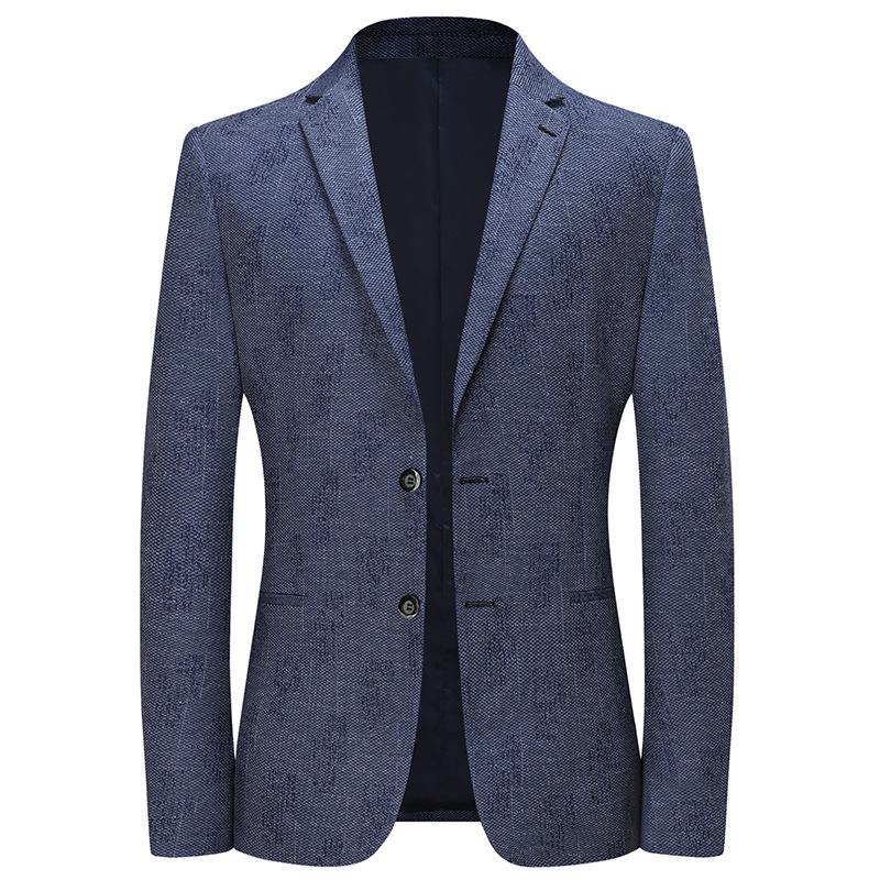 Blazer Jacquard Twee Knopen Klein Pak Zakelijke Casual Top Heren