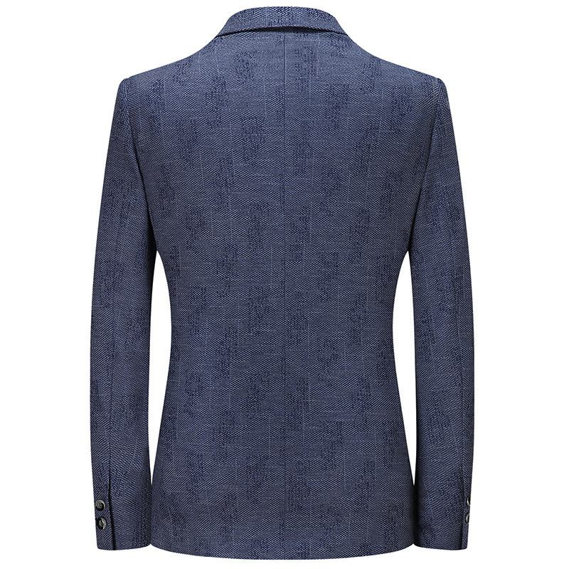 Blazer Jacquard Twee Knopen Klein Pak Zakelijke Casual Top Heren