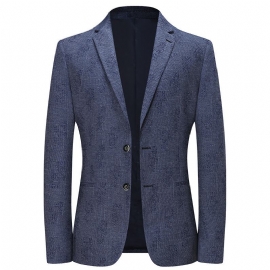 Blazer Jacquard Twee Knopen Klein Pak Zakelijke Casual Top Heren