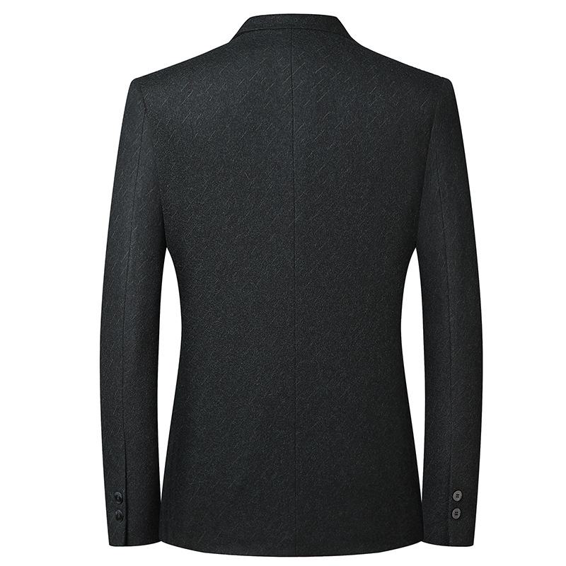 Casual Pak Heren Herfst Winter Business Twill Wollen Klein Colbert Middelbare Leeftijd Vader Slijtage