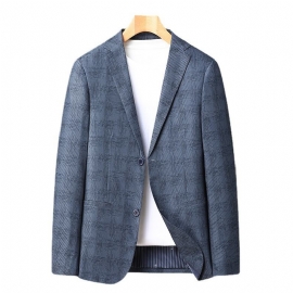 Colbert Heren Lente Herfst High-end Business Casual Klein Pak Vader Slijtage Gratis Strijken Dunne Top