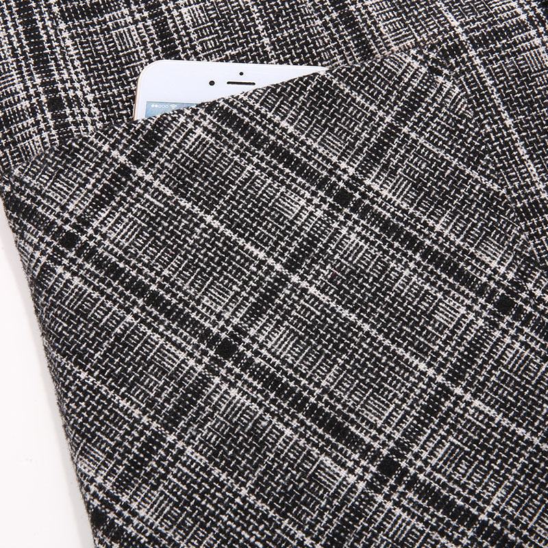 Heren Geruit Casual Colbert Herfst Business Plaid Schouderstuk Klein Pak