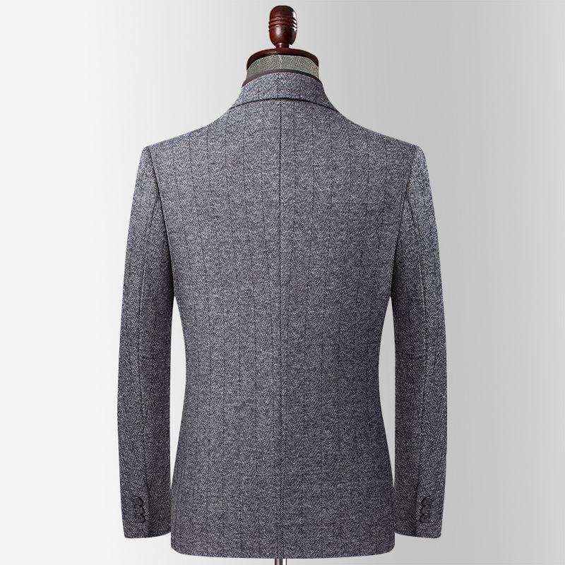 Herfst Winter Gebreide Wollen Pak Midden Jonge Mannen Klein Heren Slim Casual