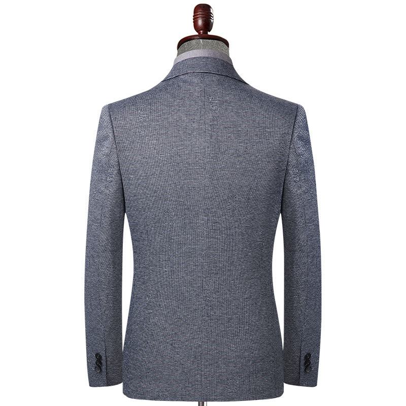 Jacquard Pak Lente Herfst Heren Casual Slim Fit Klein Colbert