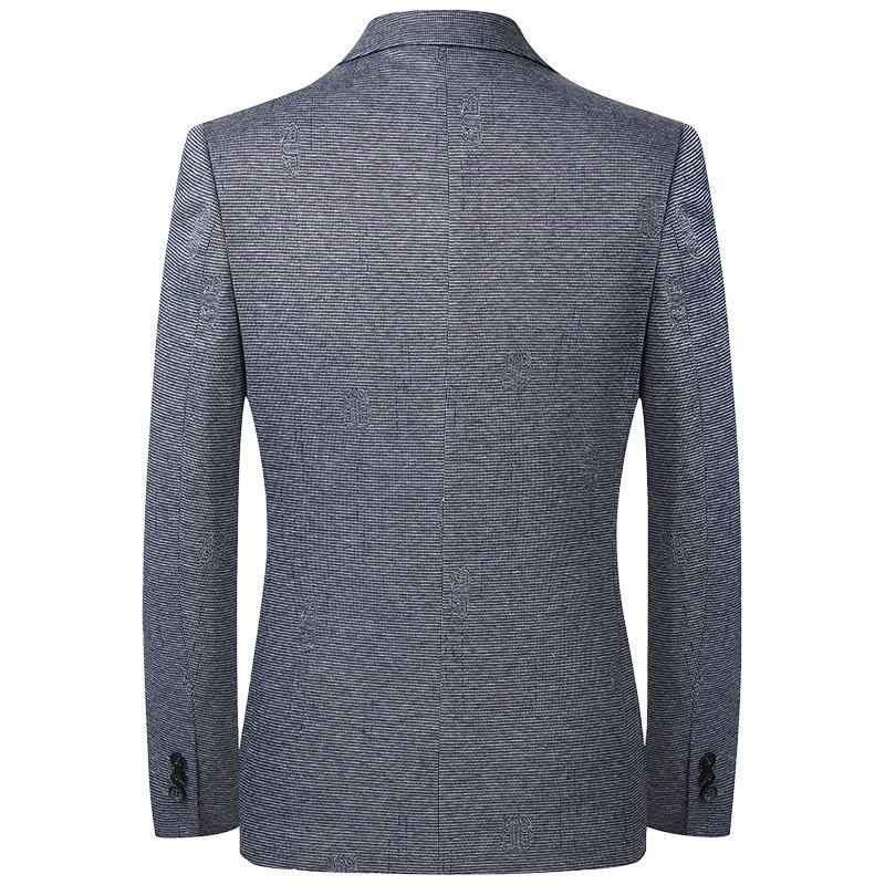 Jacquard Pak Lente Herfst Heren Casual Slim Fit Klein Colbert