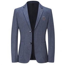 Lente Heren Business Casual Gebreide Ijzervrije Slim Fit Blazer Vrijetijdskleding