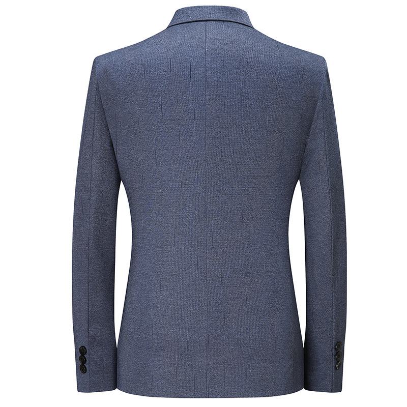 Lente Heren Business Casual Gebreide Ijzervrije Slim Fit Blazer Vrijetijdskleding